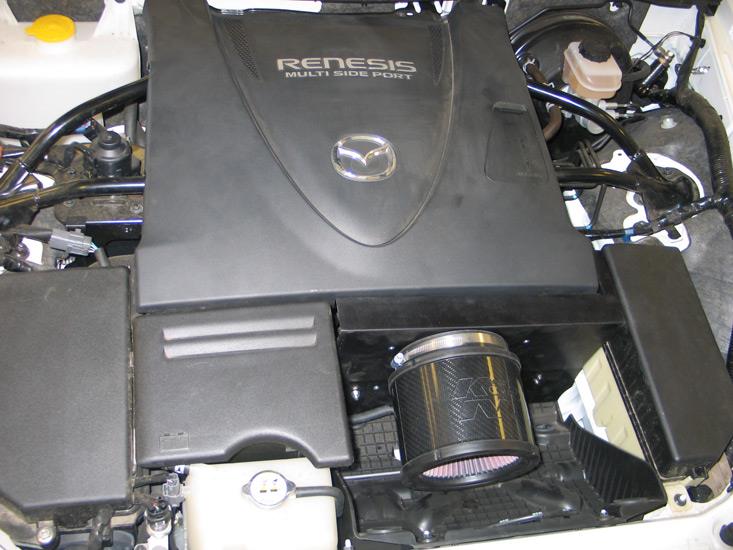 Mazda RX-8 Performance Air Intake - K&N Engineering - Typhoon, Short Ram, Carbon Fiber Housing - Flat Black - `04-`09